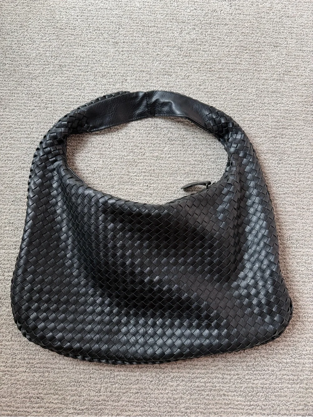 Woven Leather Hobo Bag